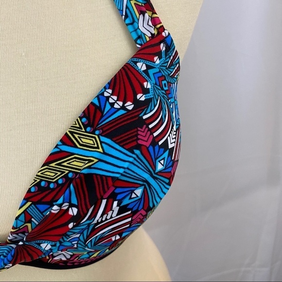 Mossimo Black And Multi Print Swim Top NWT - Picture 3 of 10